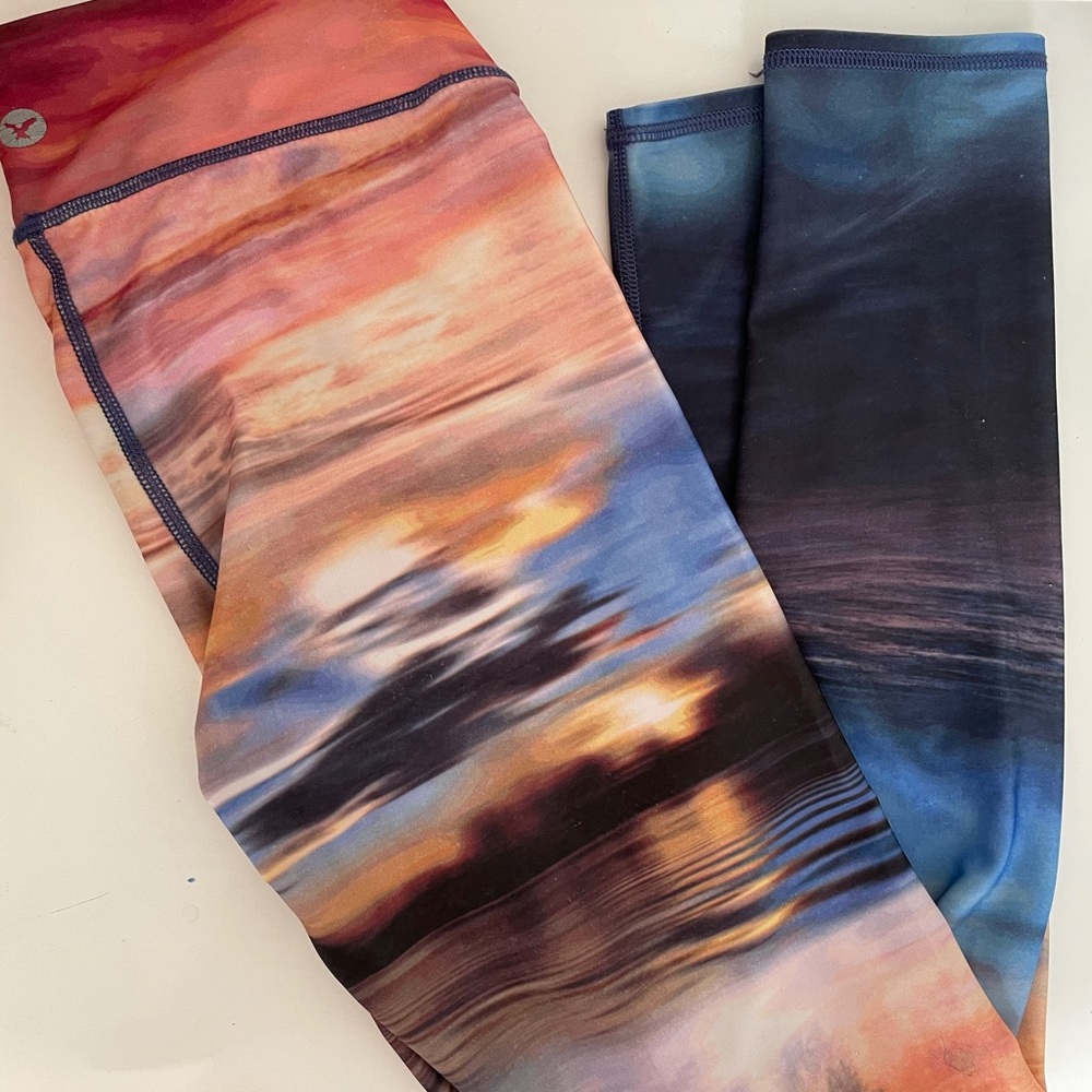 Sunset Print Yoga Leggings